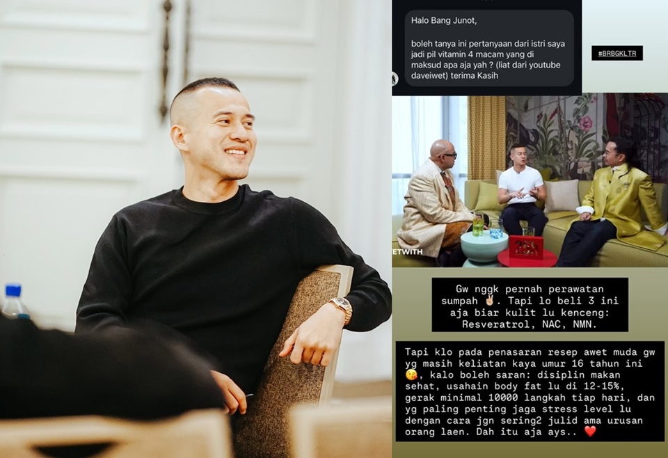 Herjunot Ali Spill Resep Awet Muda Tanpa Perawatan Mahal [Instagram]